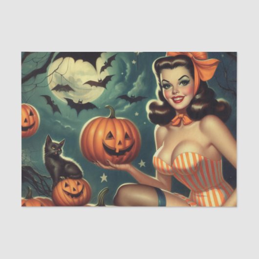  Halloween Pin Up Tissuepapier (Voorkant)