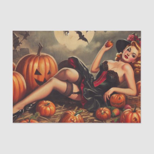  Halloween Pin Up Tissuepapier (Voorkant)