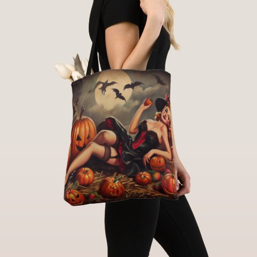  Halloween Pin Up Tote Bag (Dichtbij)