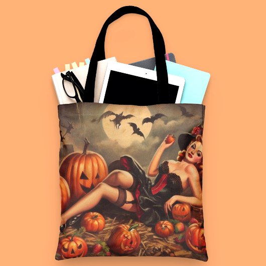 Halloween Pin Up Tote Bag