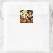  Halloween Pin-Up Vierkante Sticker (Tas)