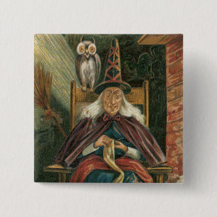 Halloween Pin Vierkante Button 5,1 Cm