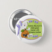 Halloween Pinback Buttonnen Party Name Pin Ronde Button 5,7 Cm (Voorkant /achterkant)