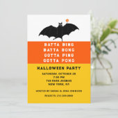 Halloween Ping-Pong Feest Uitnodigingen (Staand voorkant)