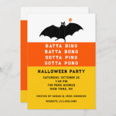 Halloween Ping-Pong Party Uitnodigingen (Voorkant / Achterkant)