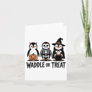  Halloween Pinguïn Trick Of Waddle Spooky Kaart