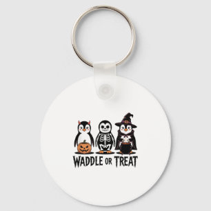  Halloween Pinguïn Trick Of Waddle Spooky _ Sleutelhanger