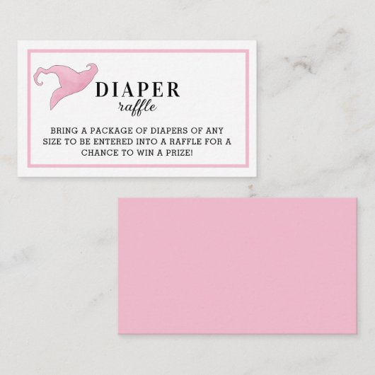 Halloween Pink a Baby is het brouwen van luier Raf Informatiekaartje (Voorkant / Achterkant)