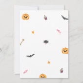 Halloween Pink Baby is het brouwen van Baby shower Kaart (Achterkant)