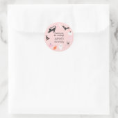 Halloween Pink Birthday Party Favor Ronde Sticker (Tas)