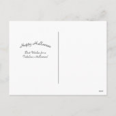 Halloween Pink Floral Pumpkin Spider Web Feestdagenkaart (Achterkant)