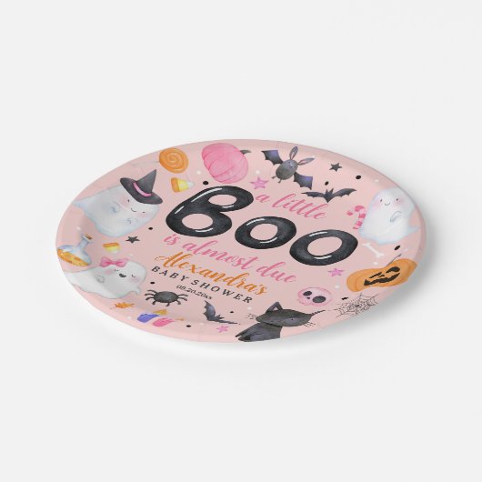 Halloween Pink Ghost Baby shower Paper Bord (Gekanteld)