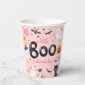Halloween Pink Ghost Baby shower Paper Cup Papieren Bekers (Achterkant)