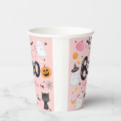 Halloween Pink Ghost Baby shower Paper Cup Papieren Bekers (Rechts)