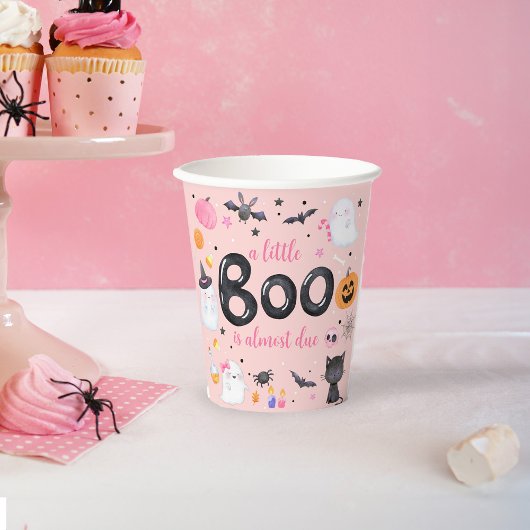 Halloween Pink Ghost Baby shower Paper Cup Papieren Bekers