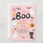 Halloween Pink Ghost Baby shower Uitnodiging Boo (Voorkant)