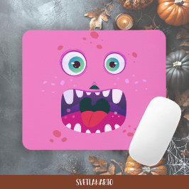 Halloween Pink Happy Monster Mousepad Muismat