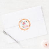 Halloween Pink Pumpkins Oranje Pset Birthday Ronde Sticker (Envelop)
