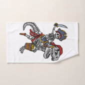 Halloween Piraat Dinosaurus Skelet Handdoek (Handdoek)