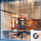 Halloween piraat schedel raamsticker (Cafe Raam)