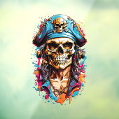 Halloween piraat schedel raamsticker (Vel 3)