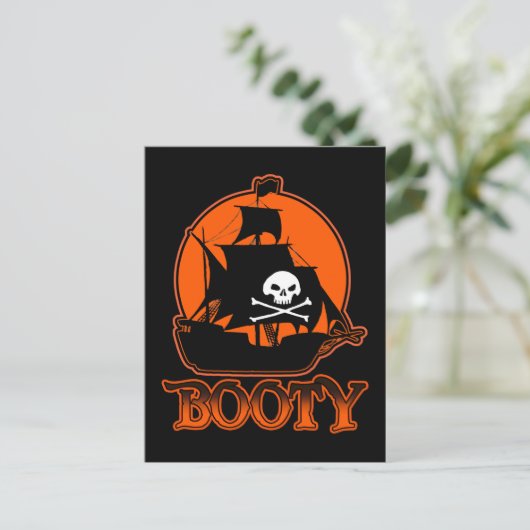 Halloween Pirate Booty Briefkaart (Staand voorkant)