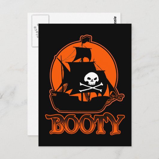 Halloween Pirate Booty Briefkaart (Voorkant / Achterkant)