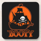 Halloween Pirate Booty Drankjes Onderzetter (Voorkant)