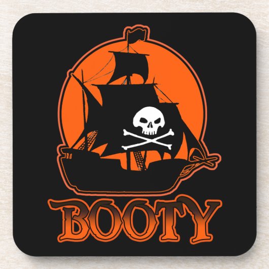 Halloween Pirate Booty Drankjes Onderzetter (Voorkant)