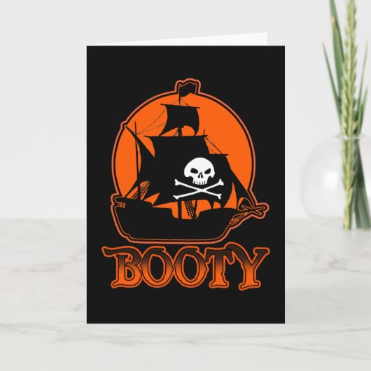 Halloween Pirate Booty Kaart (Voorkant)