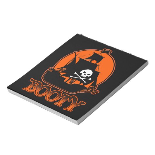 Halloween Pirate Booty Notitieblok (Linkerzijde)