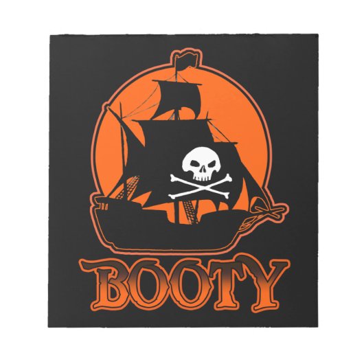Halloween Pirate Booty Notitieblok (Voorkant)