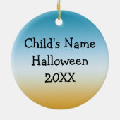 Halloween Pirate Boy Round Ornament (Achterkant)