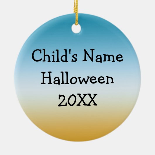 Halloween Pirate Boy Round Ornament (Achterkant)