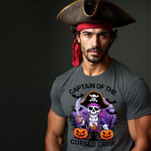 Halloween Pirate Captain of the Cursed Crew T-shirt