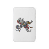 Halloween Pirate Dinosaur Skeleton Badmat (Voorkant Verticaal)