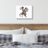 Halloween Pirate Dinosaur Skeleton Canvas Afdruk (Insitu (Slaapkamer))