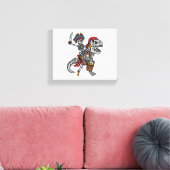 Halloween Pirate Dinosaur Skeleton Canvas Afdruk (Insitu (Woonkamer))
