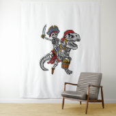 Halloween Pirate Dinosaur Skeleton Wandkleed (In situ)