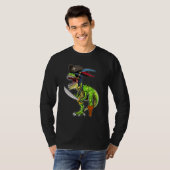 Halloween Pirate Dinosaur T Rex Tyrannosaurus Boys T-shirt (Voorkant volledig)