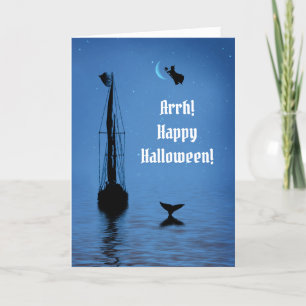 Halloween Pirate en Witch Nautical Zee Kaart