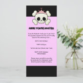 Halloween Pirate Princess Invitation Kaart (Staand voorkant)