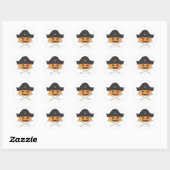 Halloween Pirate Pumpkin Sticker (Vel)