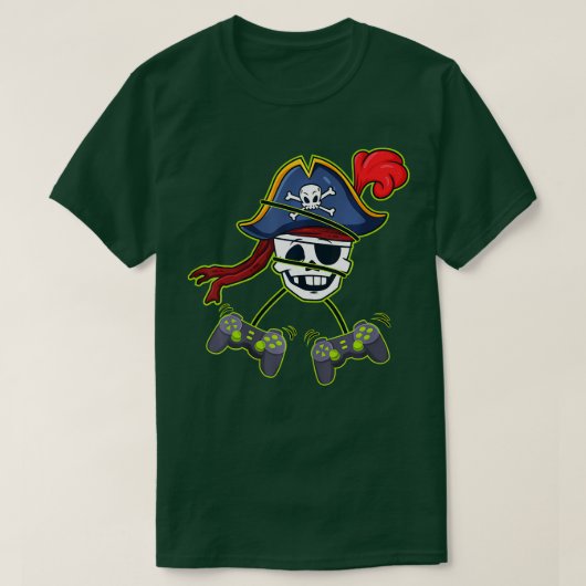 Halloween Pirate Skelet Video Controllers Jongens T-shirt (Design voorkant)