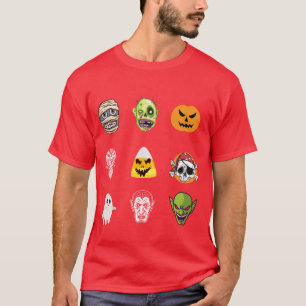 Halloween Pirate Skelet Zombie Mummy Grappige Gezi T-shirt