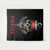 Halloween Pirate Skull Cross Botten Anchor Wandkleed (Voorkant (horizontaal))