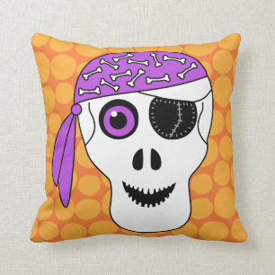 Halloween Pirate Skull Kussen