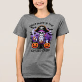 Halloween piraten kapitein van de vervloekte beman Tri-Blend shirt (Voorkant)