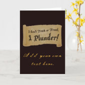 Halloween piratenroof kaart (Gele Bloem)