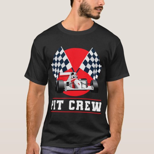 Halloween Pit Crew Costume Race Track T-Shirt (Voorkant)
